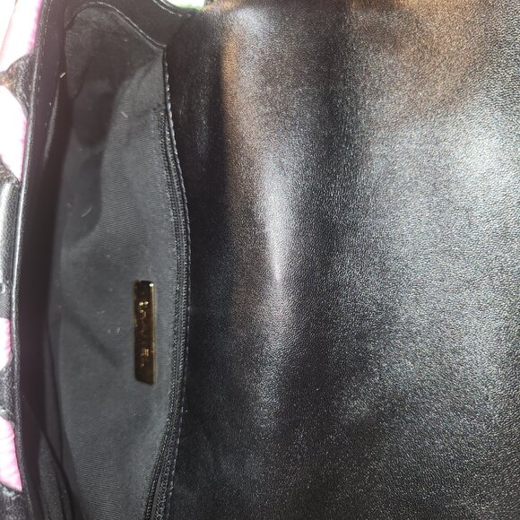 CHANEL Lam Printed Fabric Medium Chanel 19 Flap Black Multicolor - Picture 7 of 7